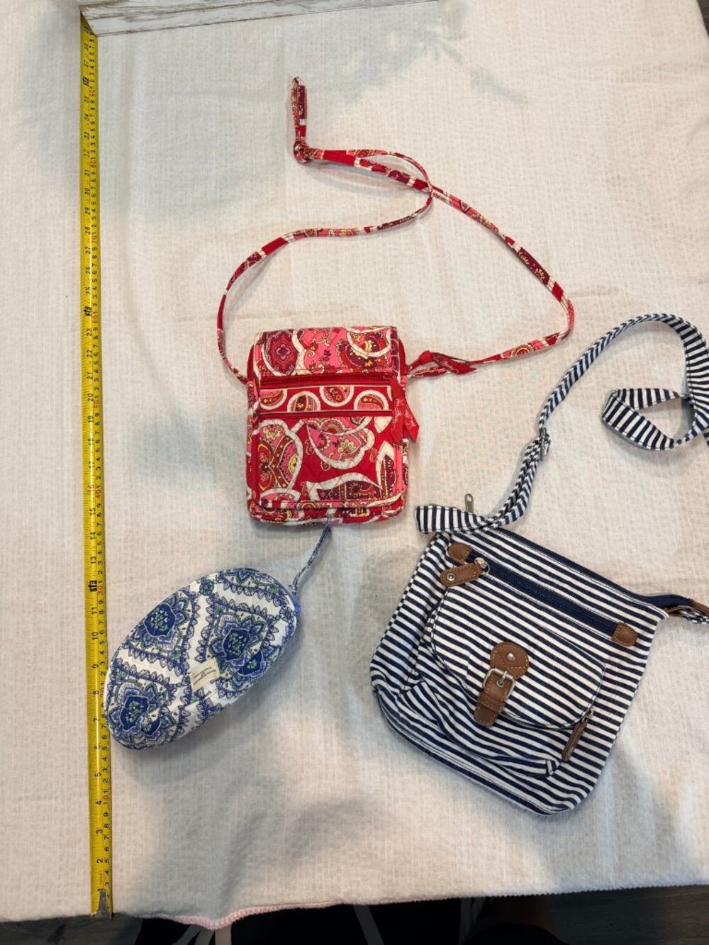 [Z2] Vera Bradley Crossbody Bag Bundle — 3 Bags (Paisley + Striped)